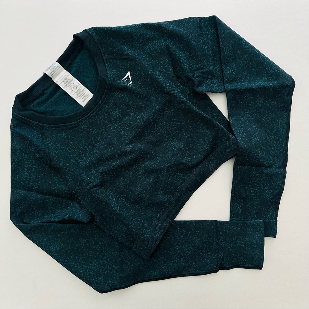 Gymshark L Adapt Fleck Seamless Long Sleeve Crop Top